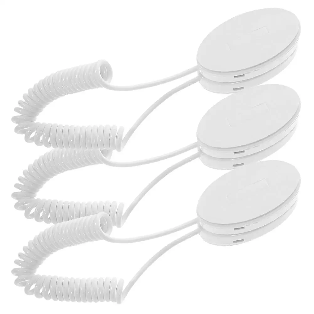 

3Pcs Anti Lost Rope Adhesive Hooks Cable for Remote Phone Tablet White Self Stick Wall Mount Holders Storage