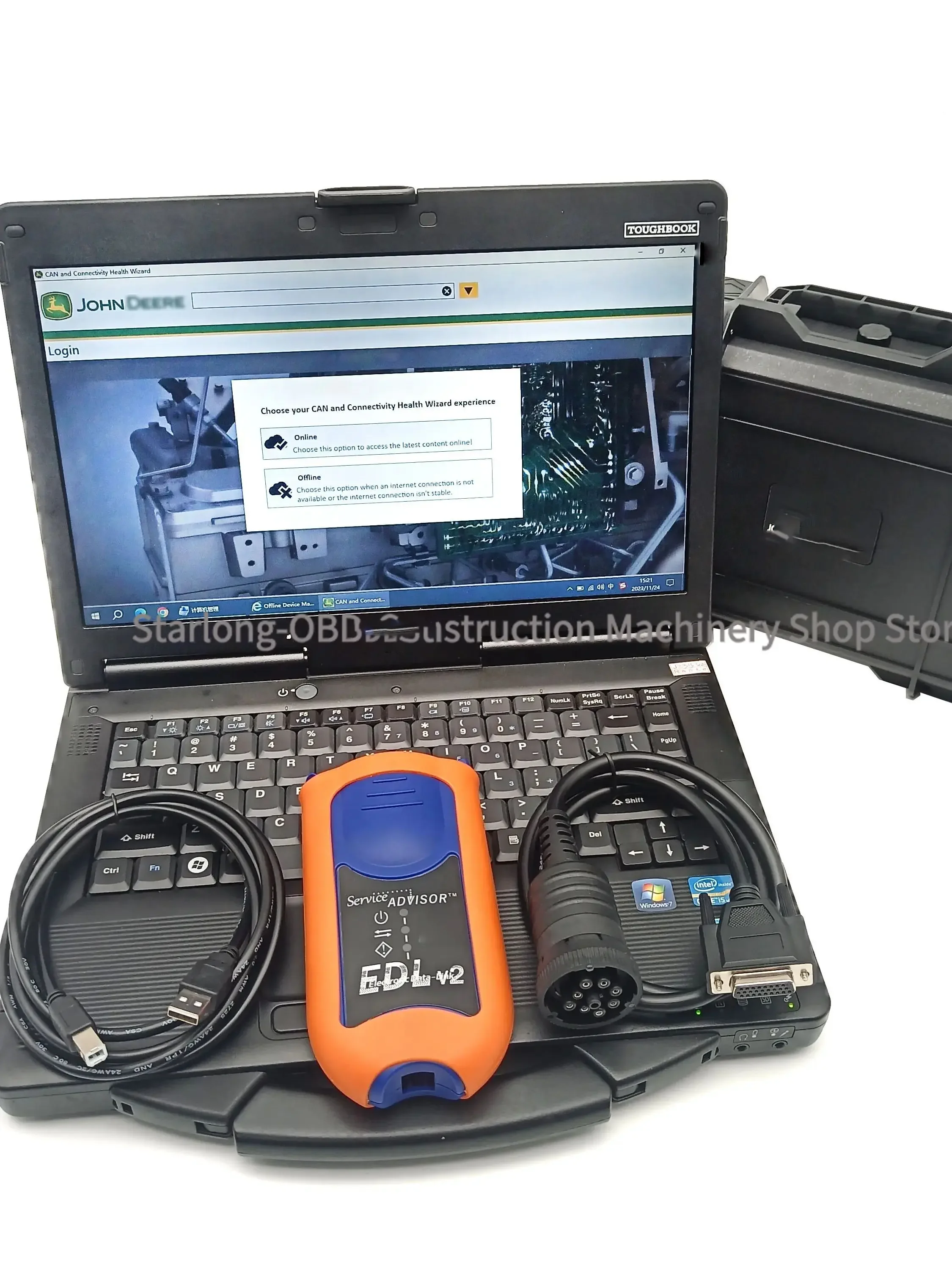 

V5.3 Service EDL V2 Диагностический комплект Сельскохозяйственный строительный трактор Грузовик Диагностический инструмент