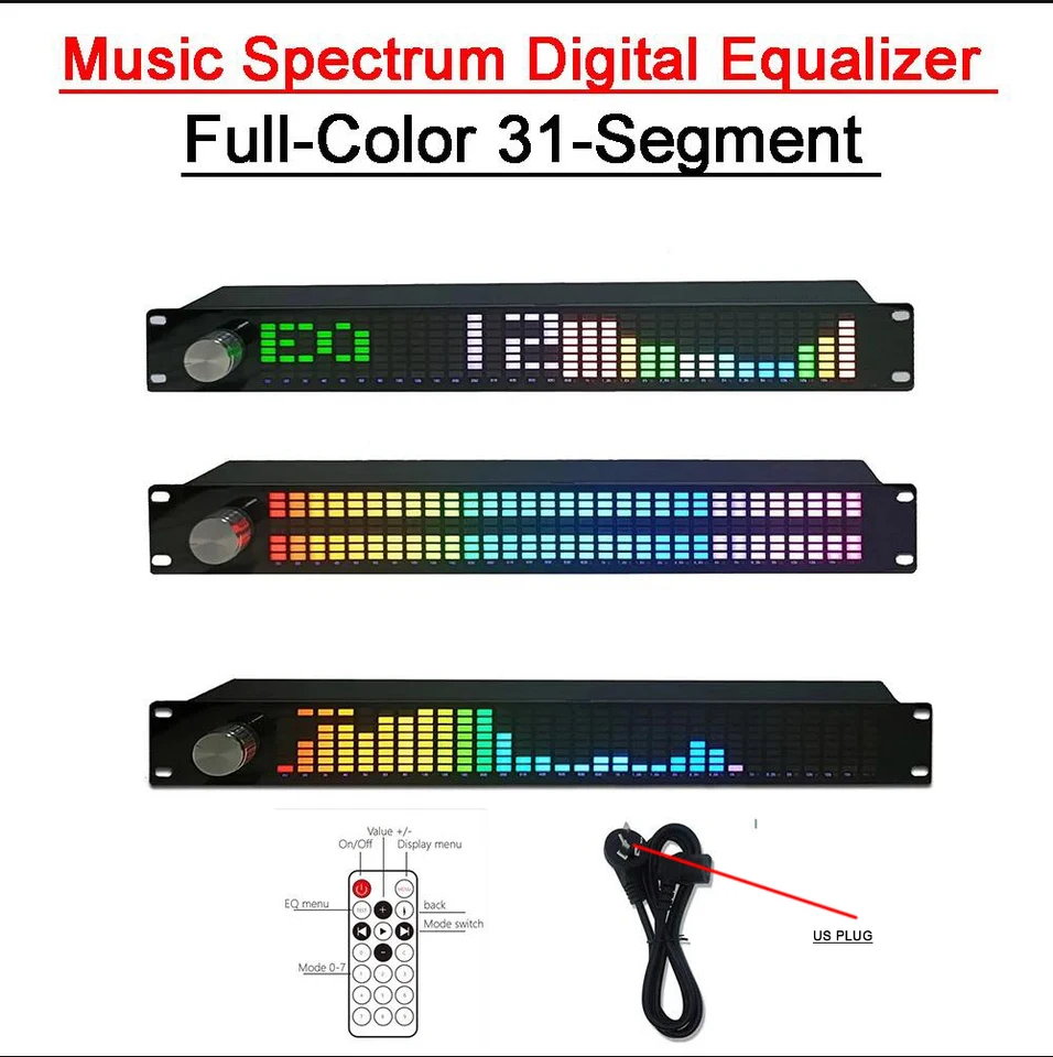 音楽スペクトルデジタルイコライザー,ピックアップディスプレイ,LED