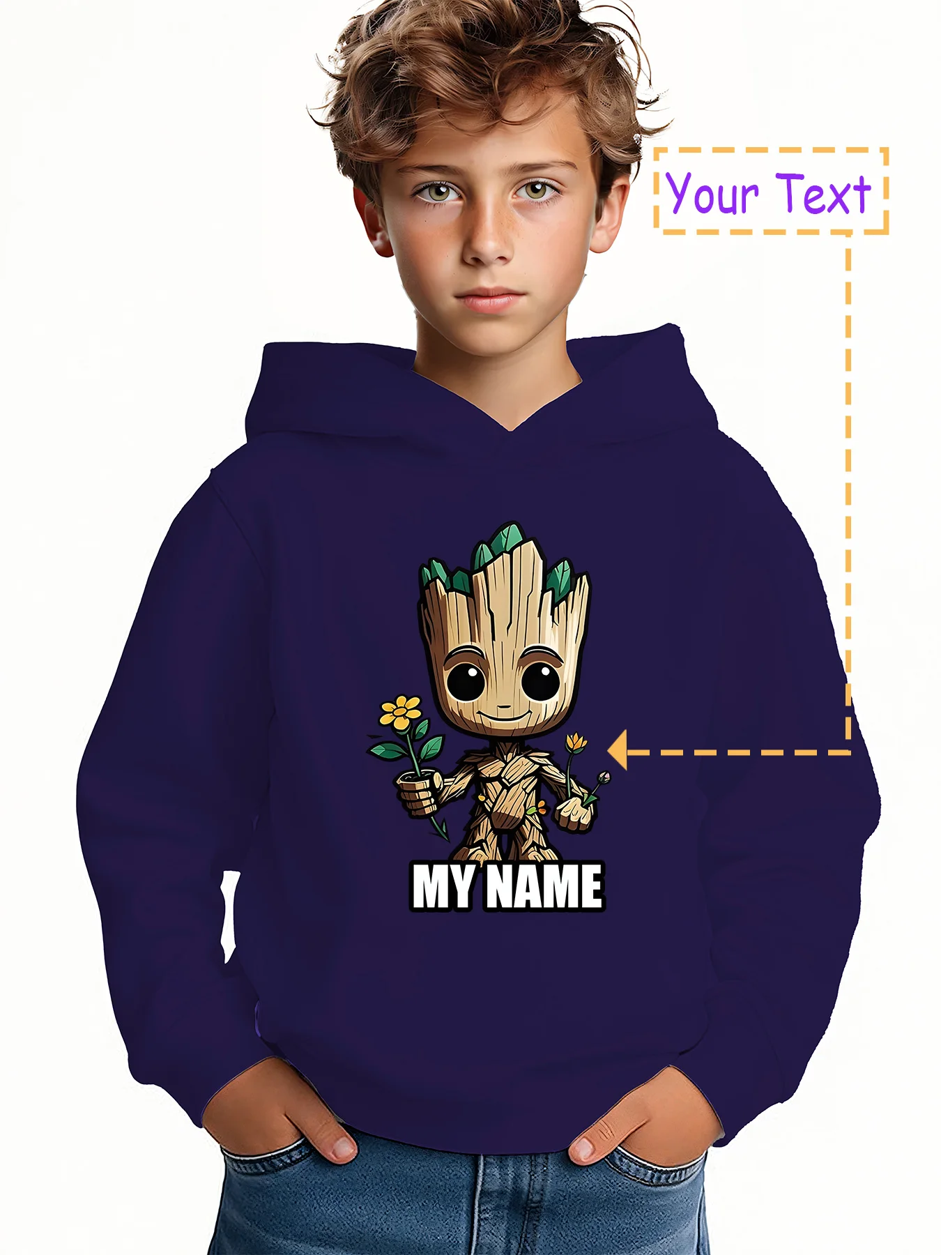 سترة بغطاء للرأس من MINISO Groot - لطيفة من Groot تحمل نمط زهرة، وأسلوب طازج ولطيف، مثالية للسفر في الربيع والترفيه #6