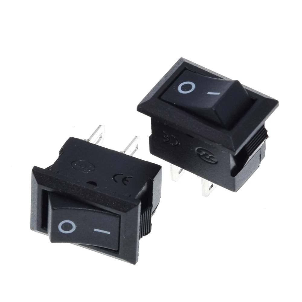 TZT 10pcs/lot 10*15mm SPST 2PIN ON/OFF G130 Boat Rocker Switch KCD11 3A/250V Car Dash Dashboard Truck RV ATV Home