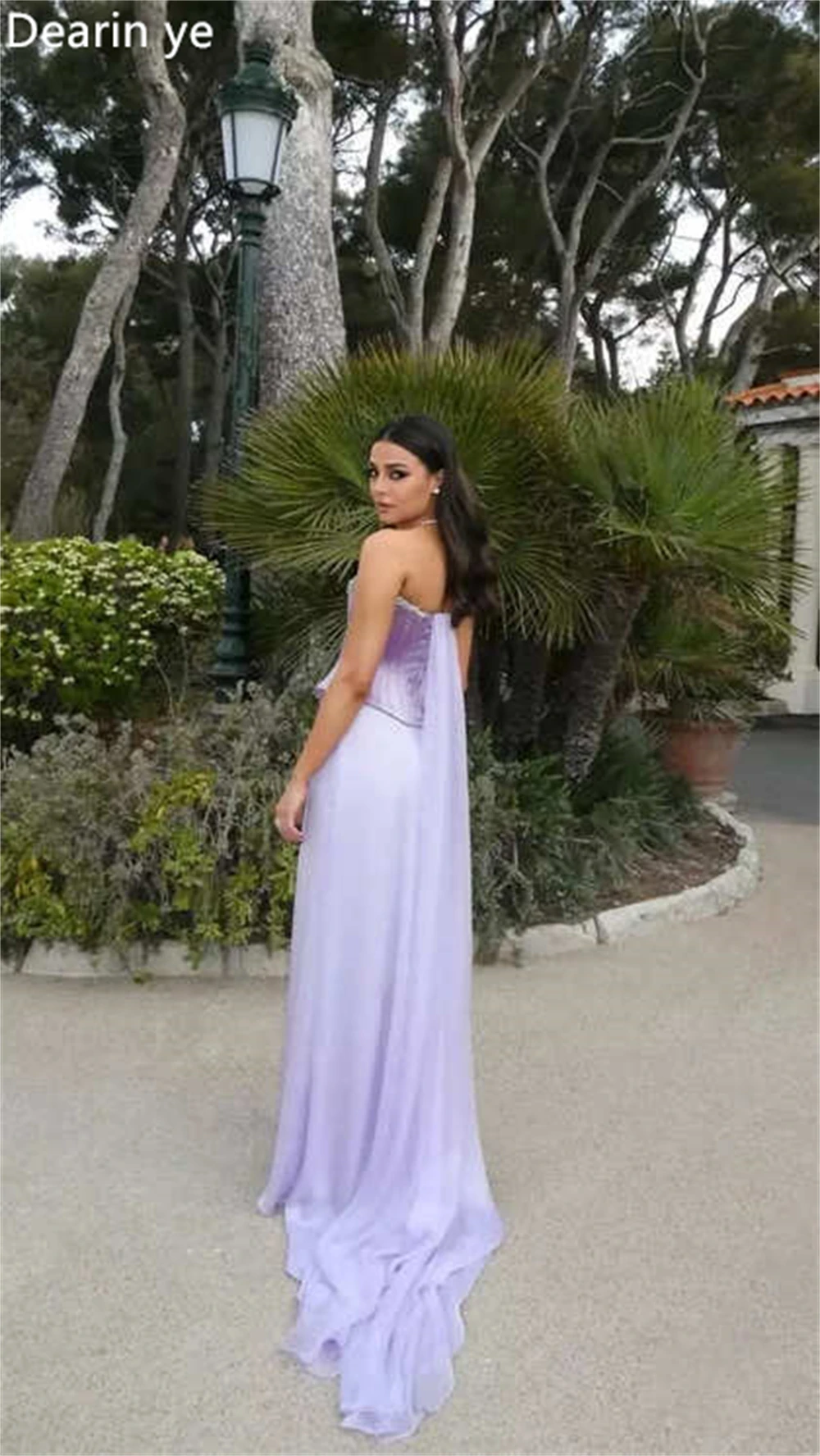 Customized Evening Gown Saudi Arabia Prom Dearin Asymmetrical A-line Ankle Length Sequin Skirts Layered Tulle Bespoke Occasion D