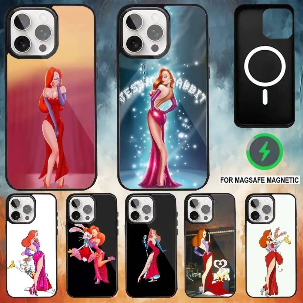 

Jessica Rabbit Sexy Phone Case For iPhone17,16,15,14,13,12,11 Plus,Pro Max Magnetic Magsafe Wireless Charging