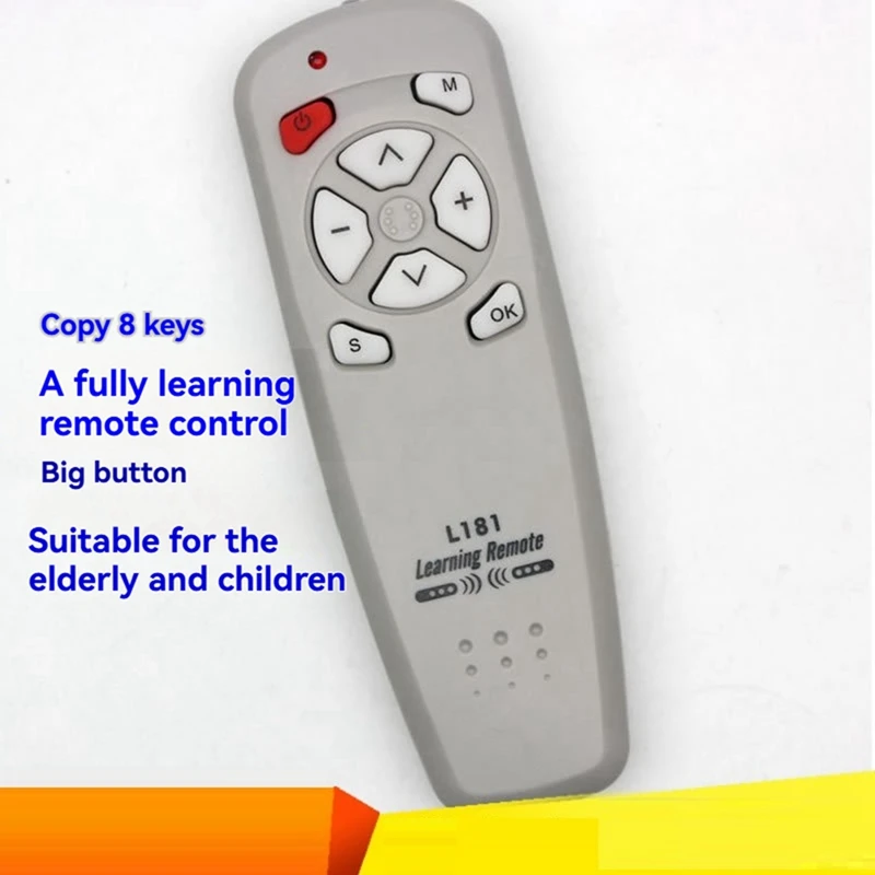 Universal Infrared Learning Remote Control 8-Key Big Button Learning Type Remote Control for TV CD DVD Fan Remote-DTD2