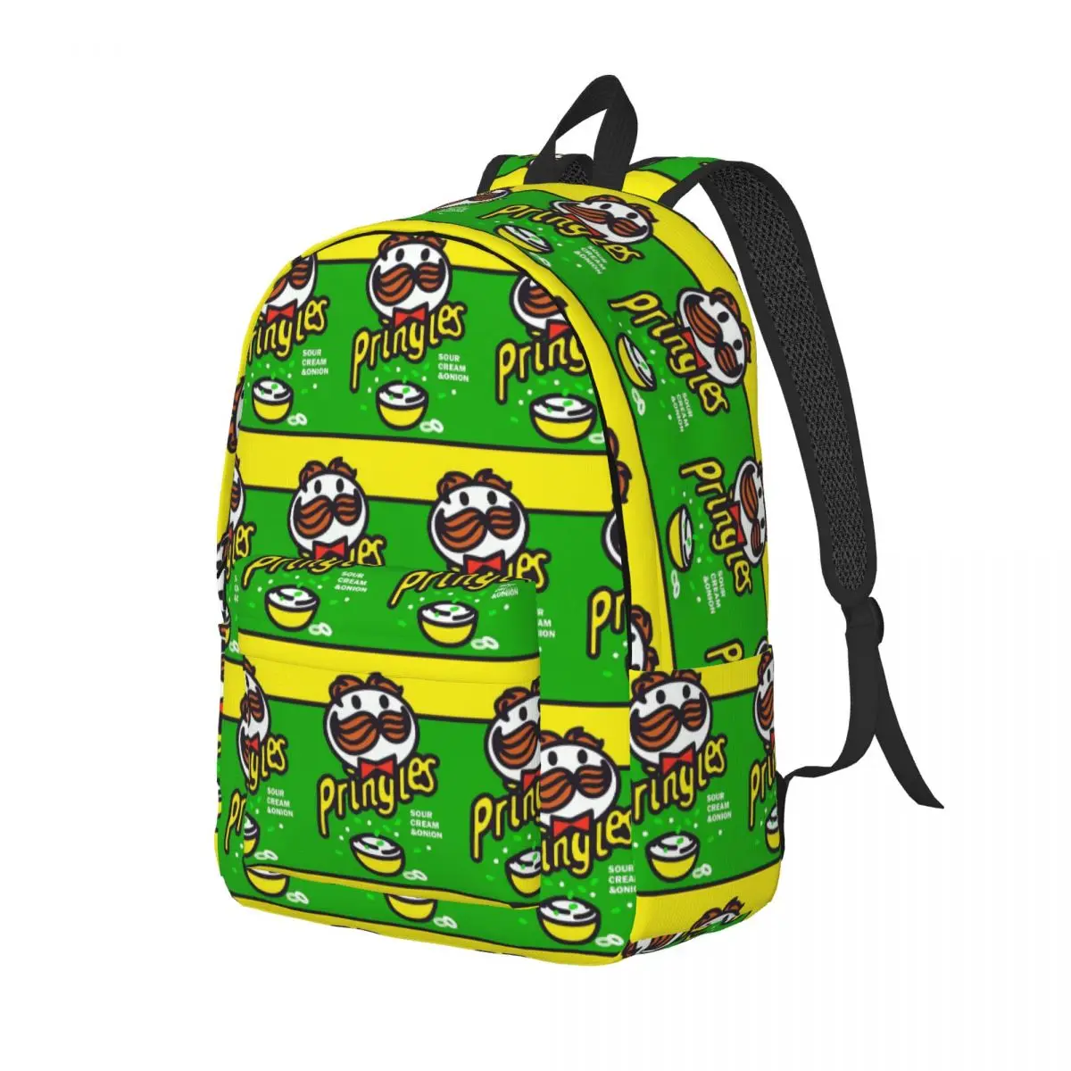 Potato Crisps Chips Pringles Print Student Backpack School Bag Hiking Travel Daypack for Men Women Bookbag Shoulder Bags