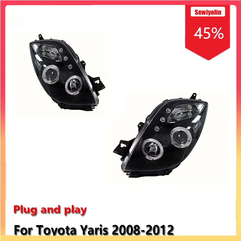 

Автомобильные светодиодные фары, автомобильные детали для Toyota Yaris 2008-2012, противотуманные DRL, стоп-сигнал поворота, лампа Plug and Play