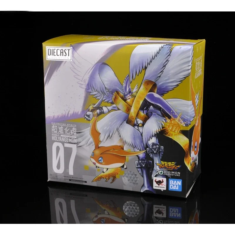 Bandai Echt DIGIVOLVING GEESTEN Digimon Adventure Anime Figuur Heilige Angemon Actie Speelgoed voor Jongens Meisjes Gift Collectible Model