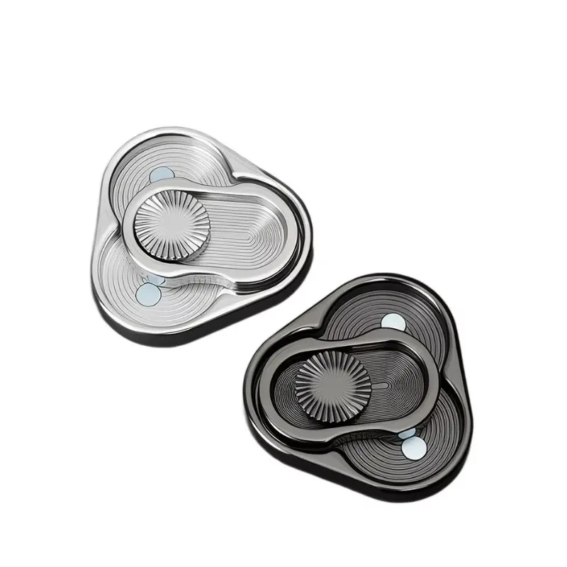 1PCS Triple Pack Magnetic Push Cards Triangle Fingertip Spinner Metal Popping Sound Stimulating Game for Adult Stress Relief Toy