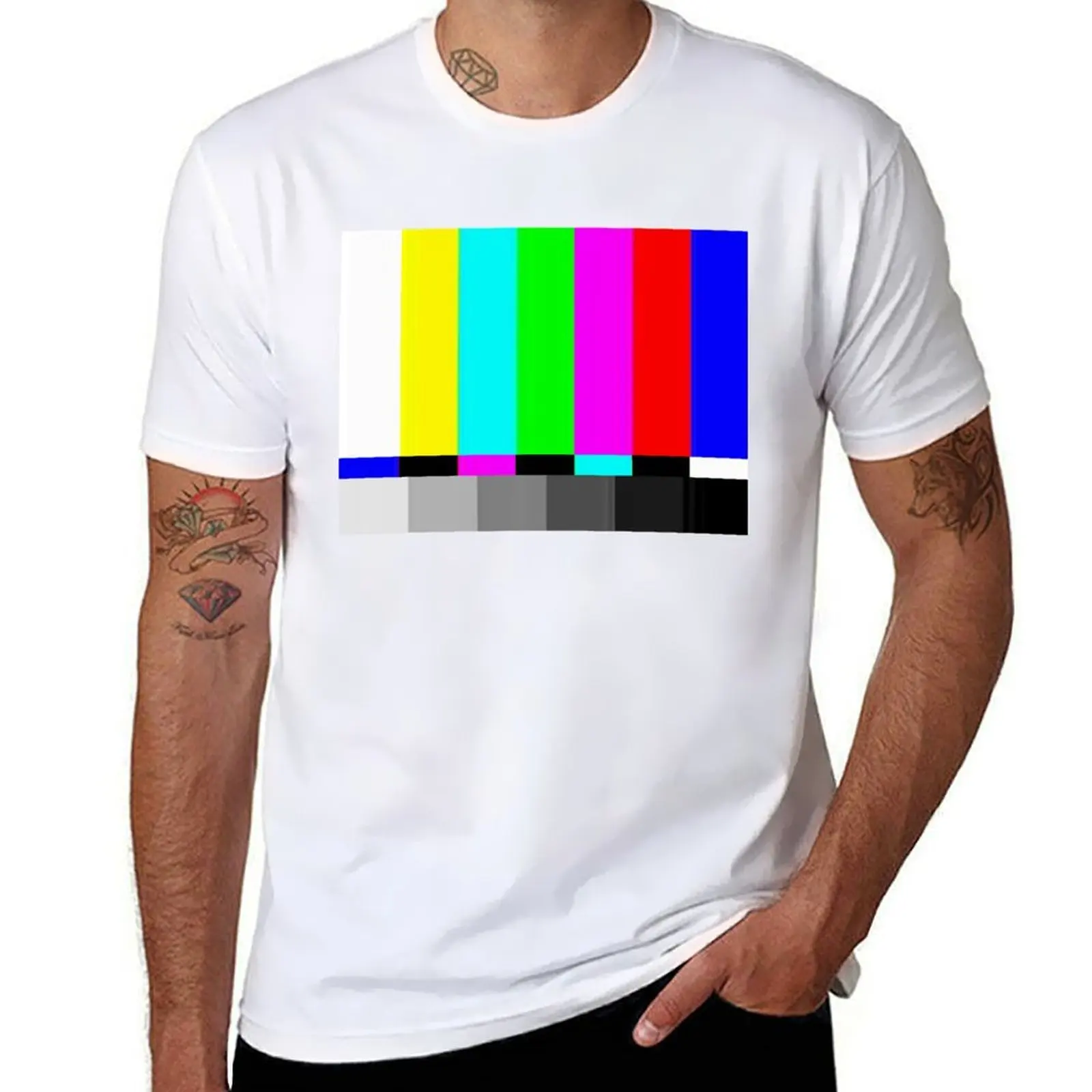 

VHS Glitch - TV Test Pattern T-Shirt man t shirt cotton cotton t shirt pack T-Shirt