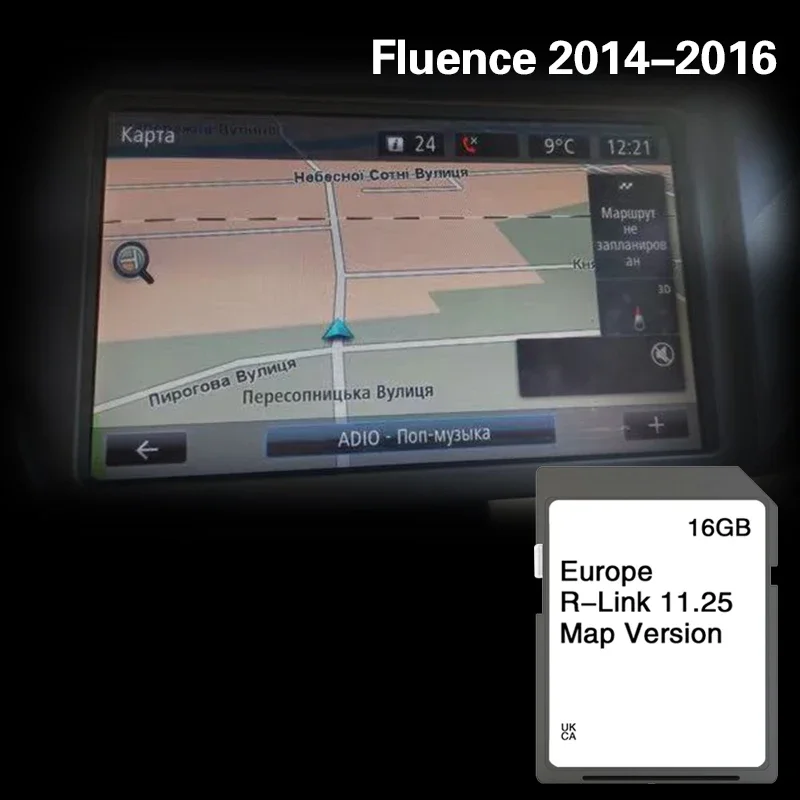 

Подходит для Renault Fluence 2014-2016 Польша Норвегия Serbia Map SD 16 ГБ GPS-карта памяти