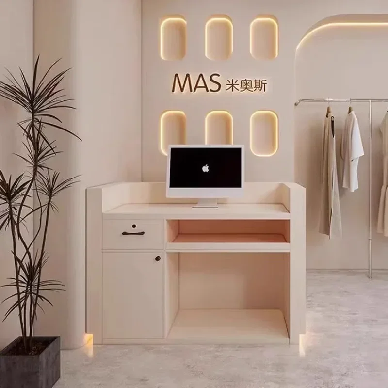 Beauty Salon Reception Desks Seating Checkout Counter Computer Workbench Reception Counter Business Reception Bancone Furniture
