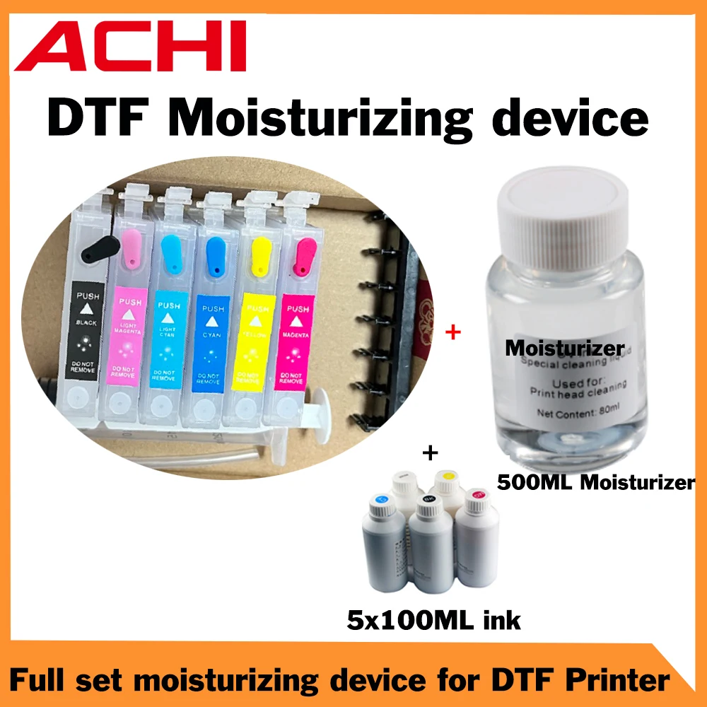 

Увлажняющее устройство для принтера A3 DTF, увлажняющее устройство для принтера DTF + увлажняющий крем 500 мл + чернила DTF 5x100 мл