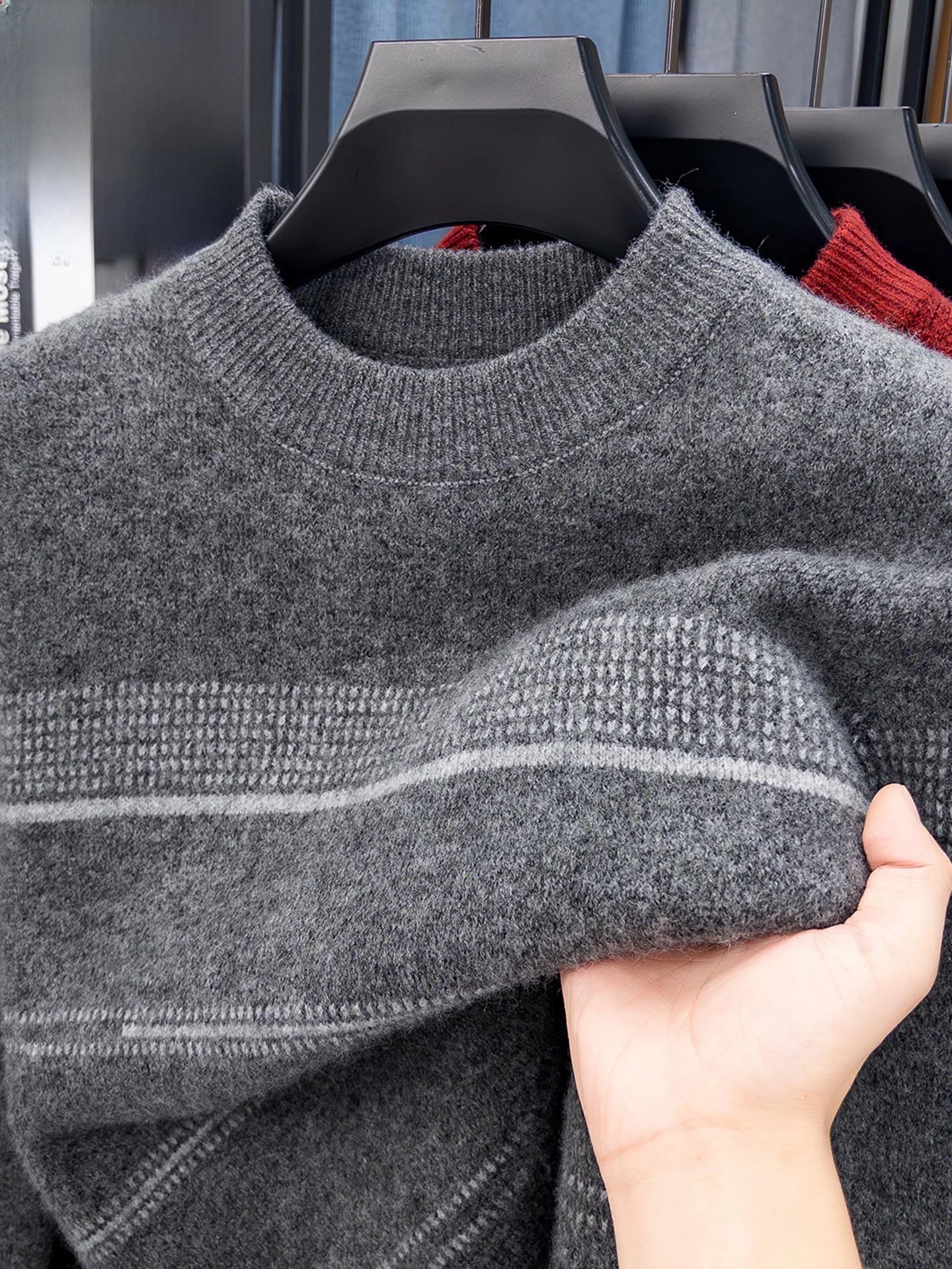 

Мужской вязаный шерстяной свитер Thiened f с высоким воротником, повседневный теплый дышащий мягкий шерстяной зимний Новое поступление TUCANO