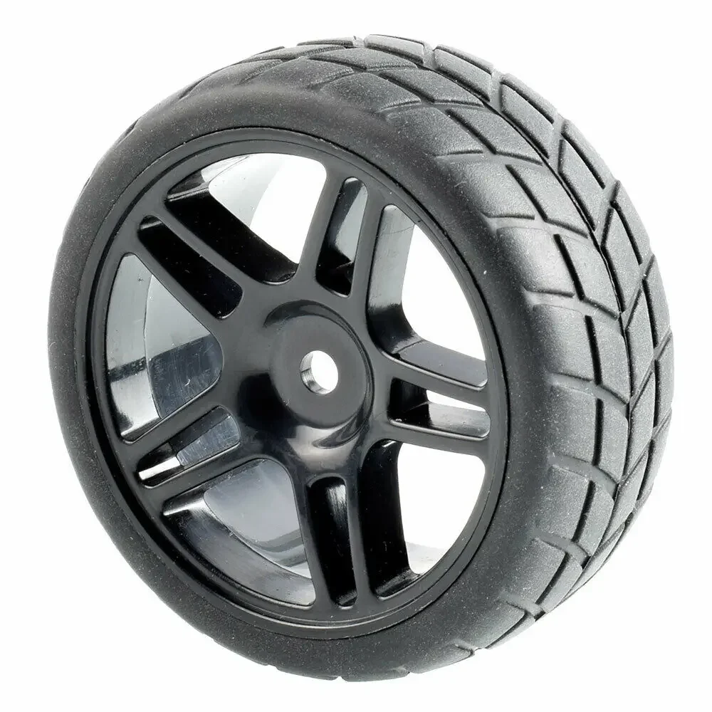 RC 905-6083 Rubber Tires & Plastic Wheel 4Pcs For HSP HPI 1:10 On-Road Car