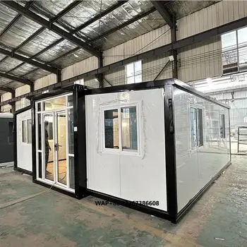 Luxury Villa Solar Power Off-grid Modular 20FT 40FT Expandable Container House Australia Granny Flat 2 3 4 Bedrooms Tiny House