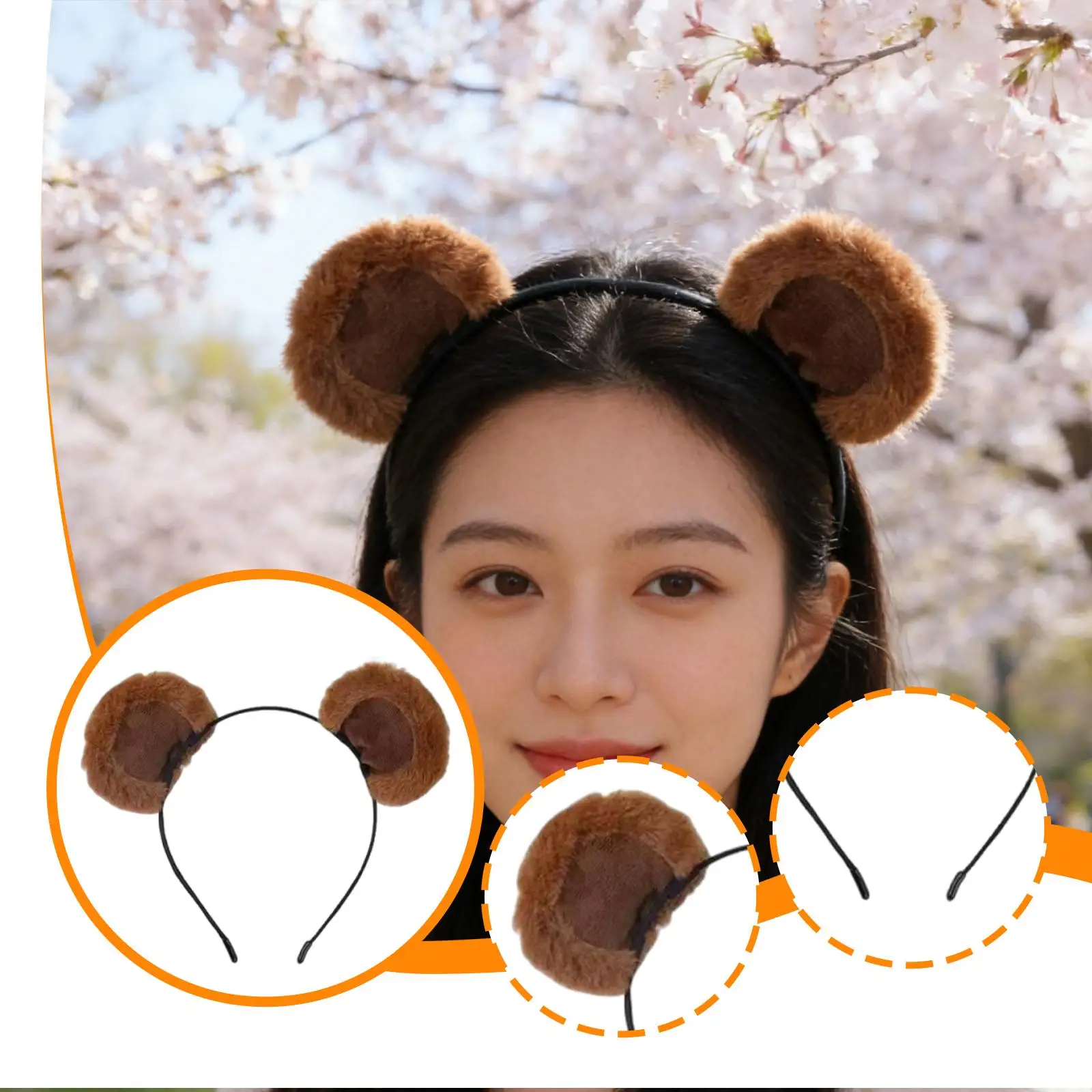 

Soft Bear Ears Headband Women Hair Accessories for Cosplay Washing Face Party Photo Props