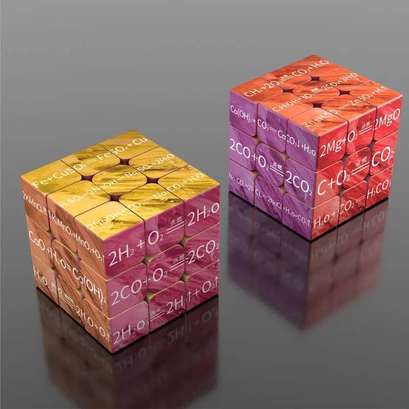 3x3x3 Magic Cube Puzzle Math Physics Chemistry Elements Patterns Cubes Children's Gifts Educational Toys