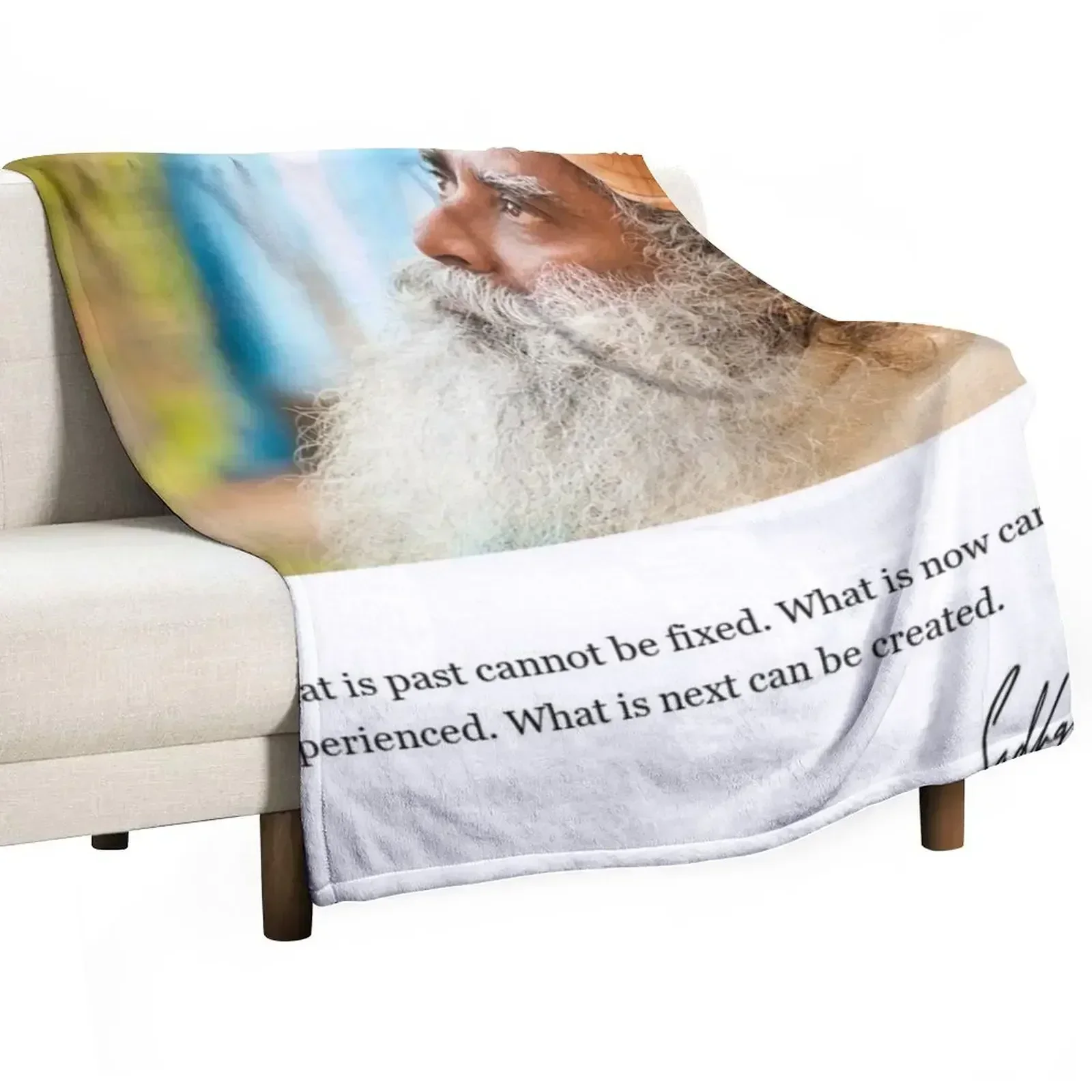 Create Your Future Sadhguru Throw Blanket Multi-Purpose Soft Big Vintage Designers Blankets