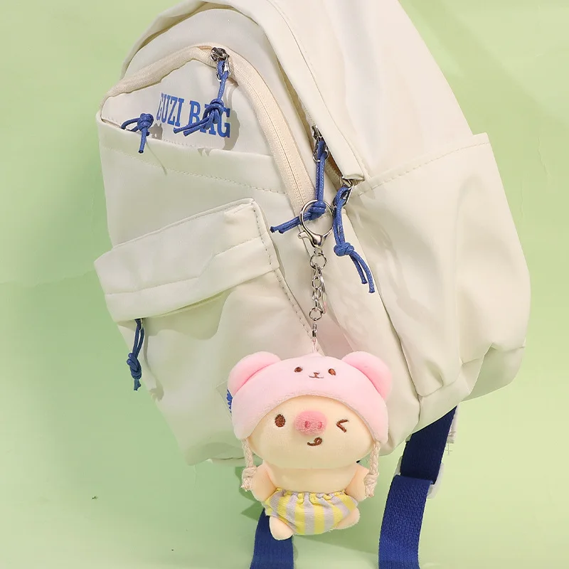 Cartoon Cute Pig Plush Doll for Children, Kawaii Animal, Acessórios Mochila, Brinquedos de Pelúcia, Plushie Presentes para Crianças, Novo, 12cm