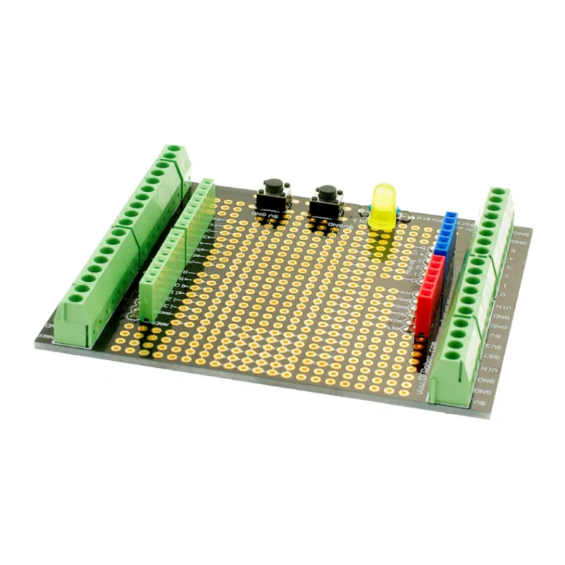 

The Proto Screw Shield Assembled is compatible with Arduino