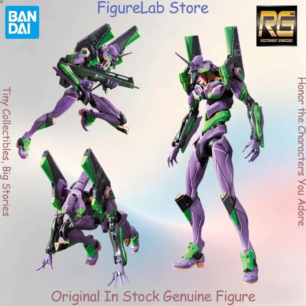 Figura Oficial Original en Stock de Bandai RG Evangelion Unidad-01, Modelo de Acción de Anime Neon Genesis Evangelion, Juguete en Caja