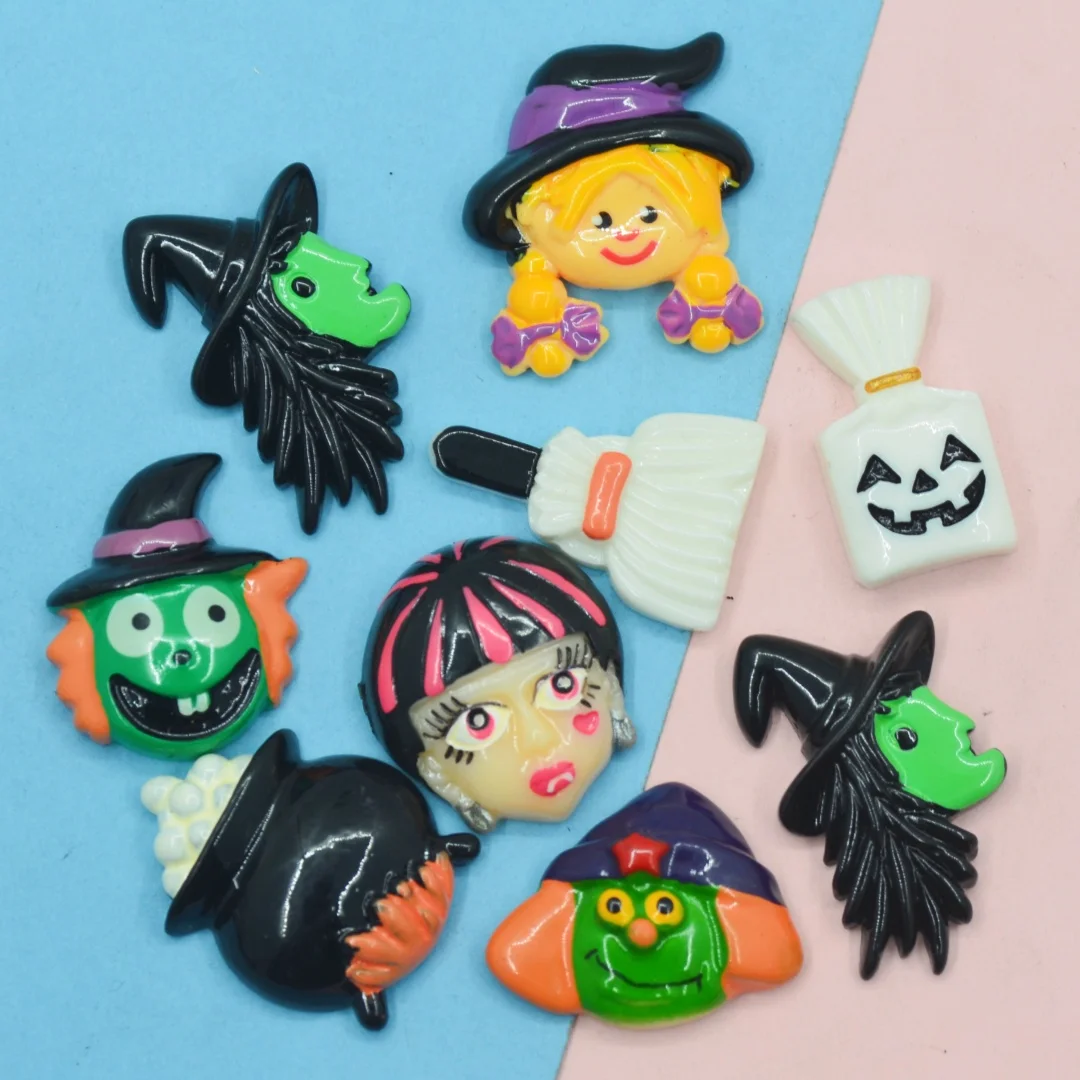 Halloween Wizard Witch Embellishments For Scrapbooking DIY Halloween Crafts Decoration Hair Clip Parts