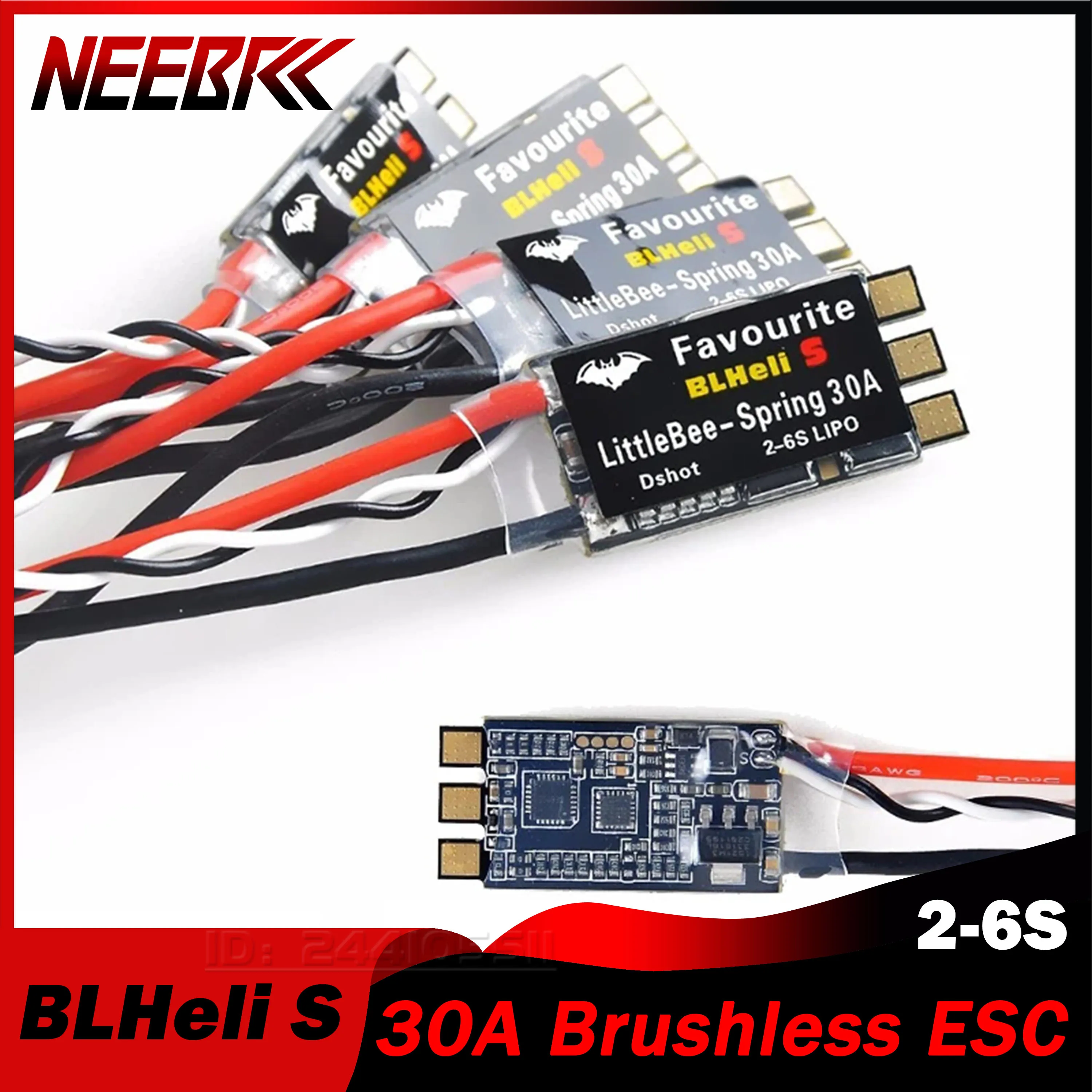 1/2/4/8PCS Favourite 30A Brushless ESC LittleBee BLHeli_S 2-6S Speed Controller for RC FPV Racing Drone Multicopter Quadcopter
