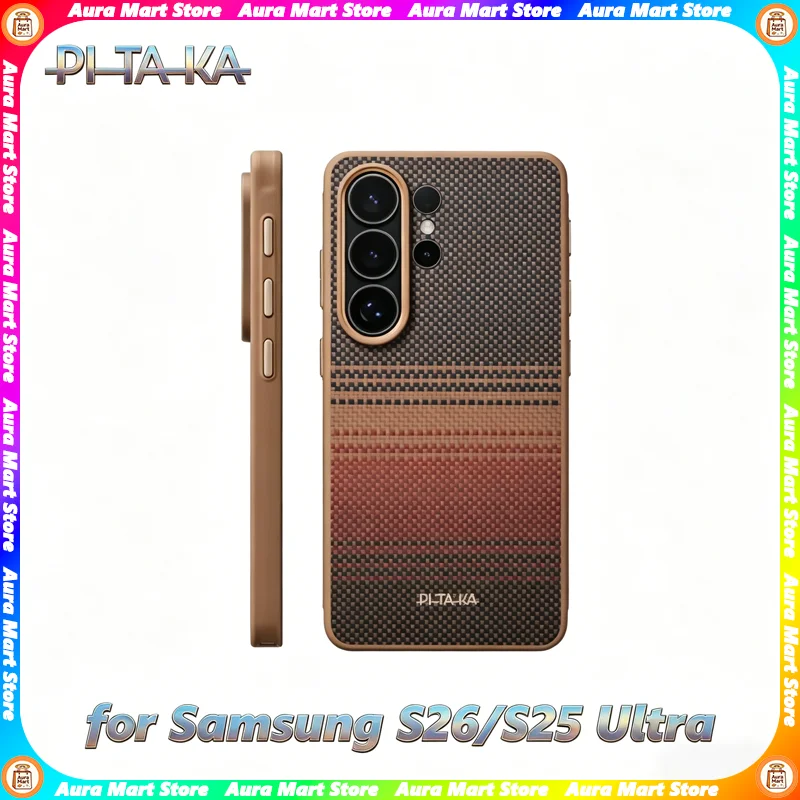 PITAKA Anti-fall Case For Samsung S26/S25 Ultra Carbon Fiber