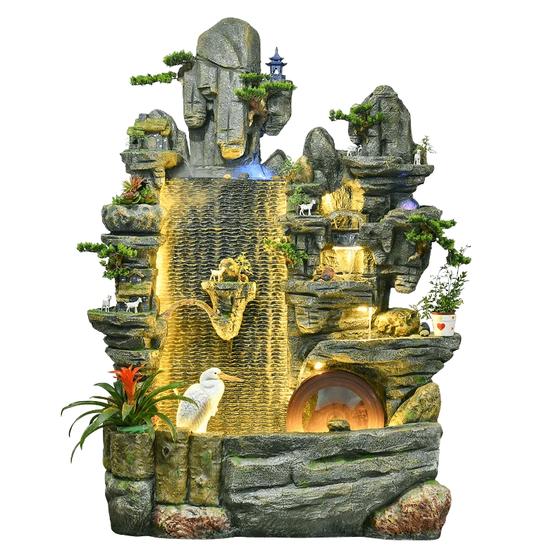 YY Water Curtain Rockery Water Mountain Fountain Balcony Courtyard Fish Pond Landscape Decoration