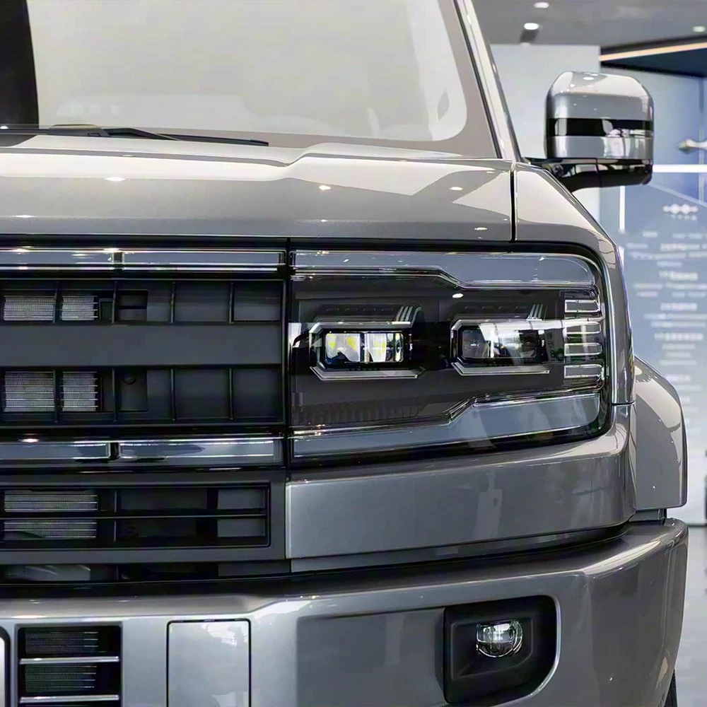 Für Denza B5 2024-2026 Rauchschwarz Vorgeschnittene Autoscheinwerfer-Schutzfolie Kratzfeste Hochglanz-Vinylfolie Auto-Zubehör – Detail 2