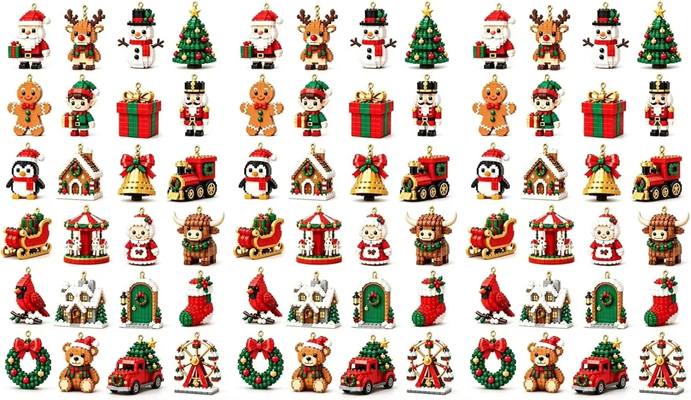 Christmas Advent Calendar 24 Day Countdown Mini Christmas Ornaments Mystery Box Holiday Decor Surprise Gift Collection view 6