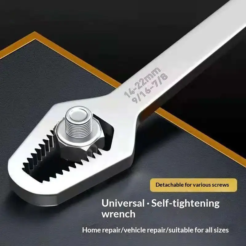 Universal Double Ended Self-Tightening Wrench 3-17mm 8-24mm Heavy Duty Spanner for Household Repair DIY Handcraft
