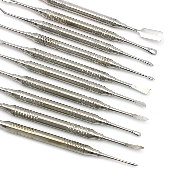 Dental Periosteal Separator Instrument Set Implant Flap Turner Periodontal Membrane Stripper Gingival Exfoliation Scaler Tools