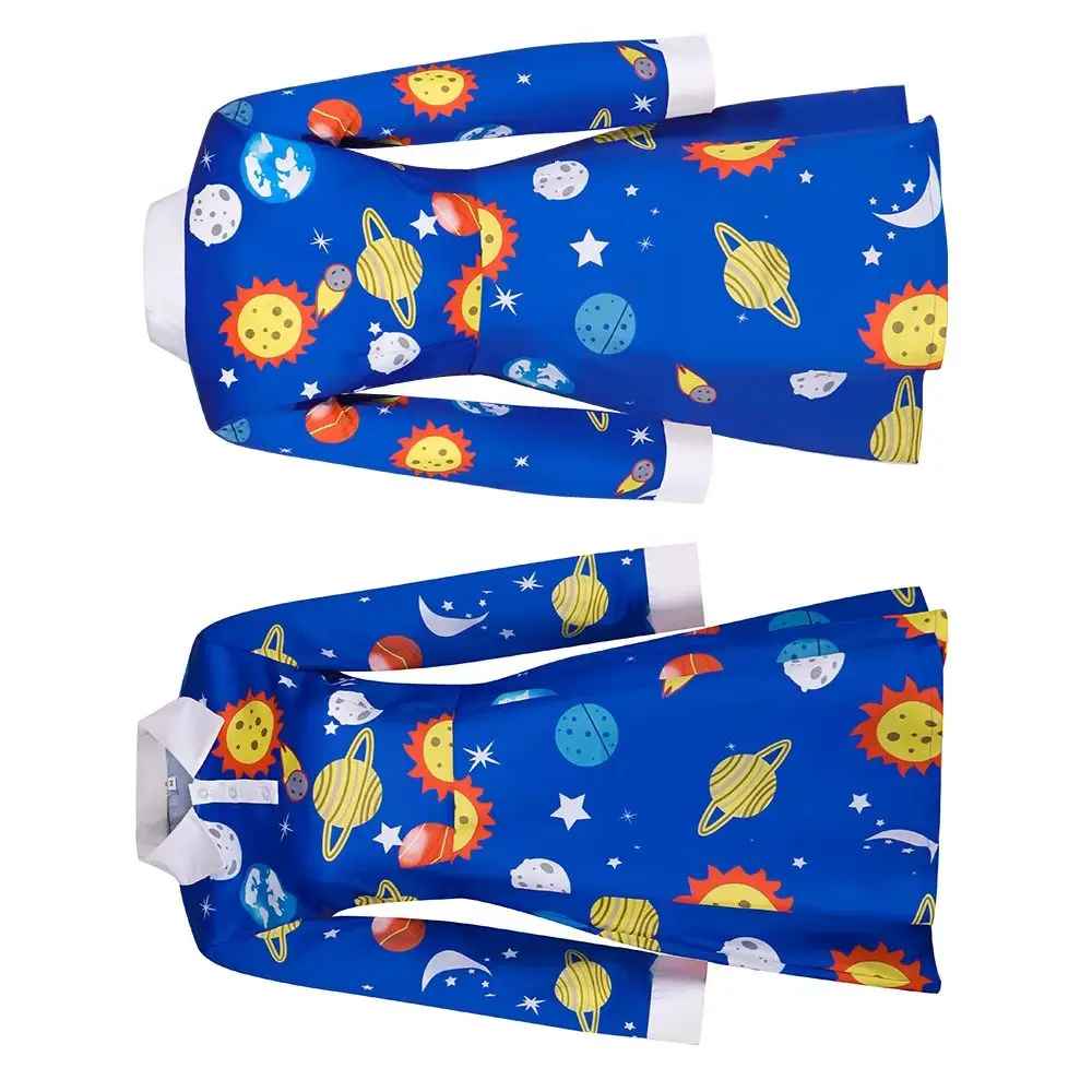 

Ms.Frizzle Cosplay Magic School Bus Costume for Women Fantasia Solar System Printed Dress Halloween Carnival Party Ball Gown