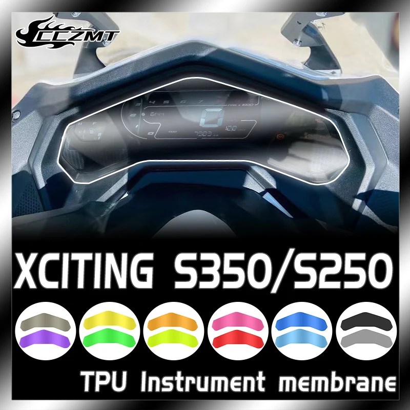 Velocímetro para motocicleta KYMCO DTX360 XCITING S350 S250, película de protección contra arañazos de TPU, pantalla de tablero, pegatinas de instrumentos