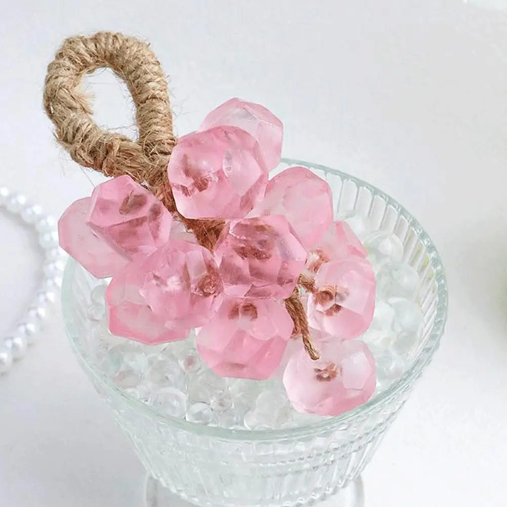 Facial Cleansing Grape Soap Grape Knot Soap 16 Handmade Grape Shaped Soap Fruit Grape Aroma Oil Soap Foam Cleaner Scented Soap