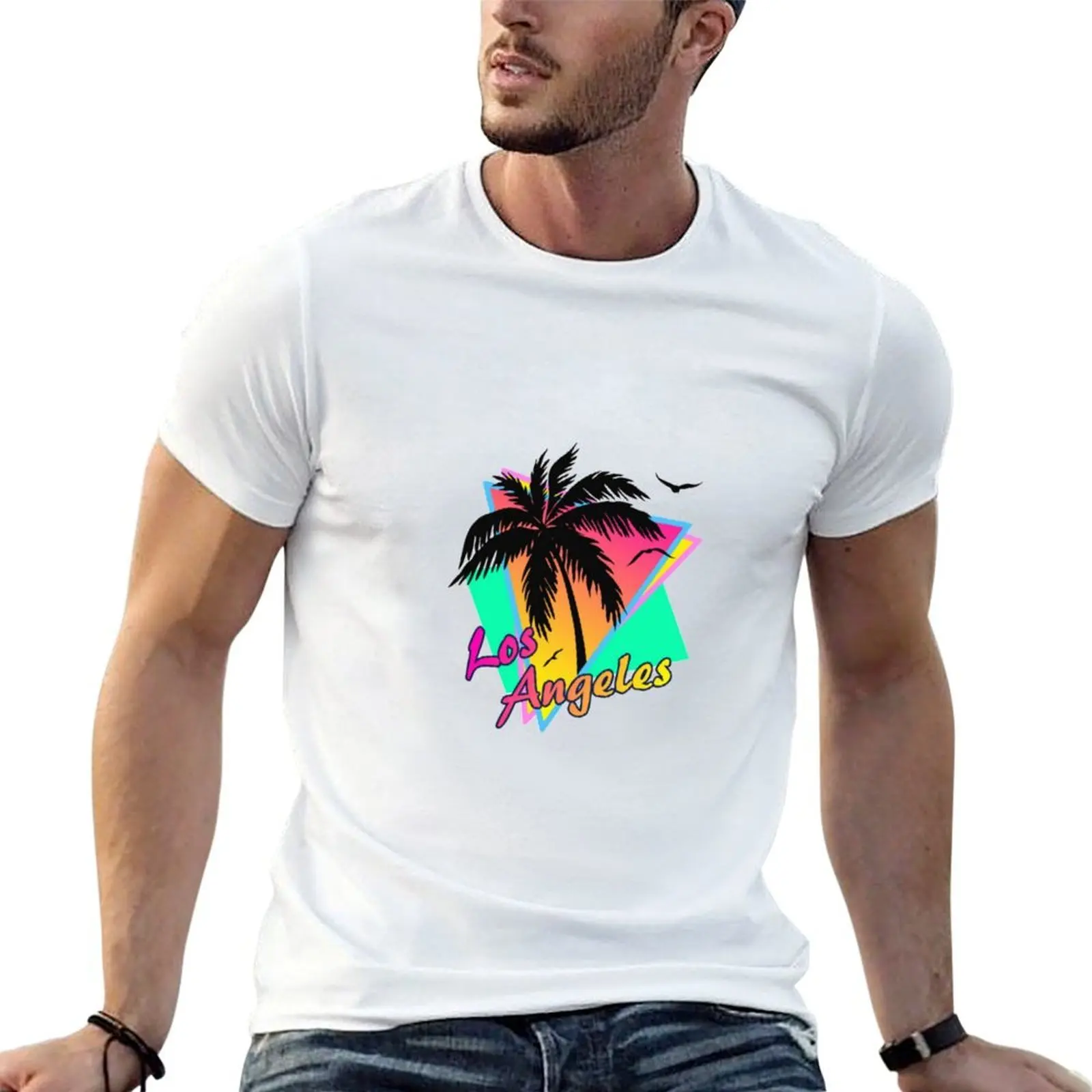 

Los Angeles T-Shirt man t shirt cotton t shirt men 100% cotton luxury brand T-Shirt