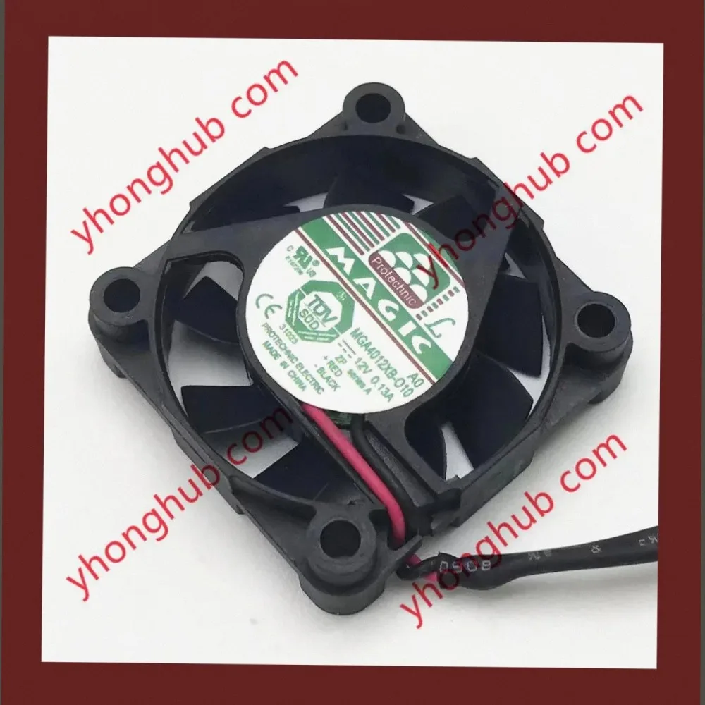 MAGIC MGA4012XB-O10 DC 12V 0.13A 40x40x10mm 2-Wire Server Cooling Fan