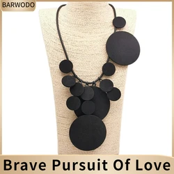 BARWODO Vintage Choker Necklace For Women Boho Pendants Hip Hop Jewelry Goth Accessories Rubber Chains Statement Necklaces Gift