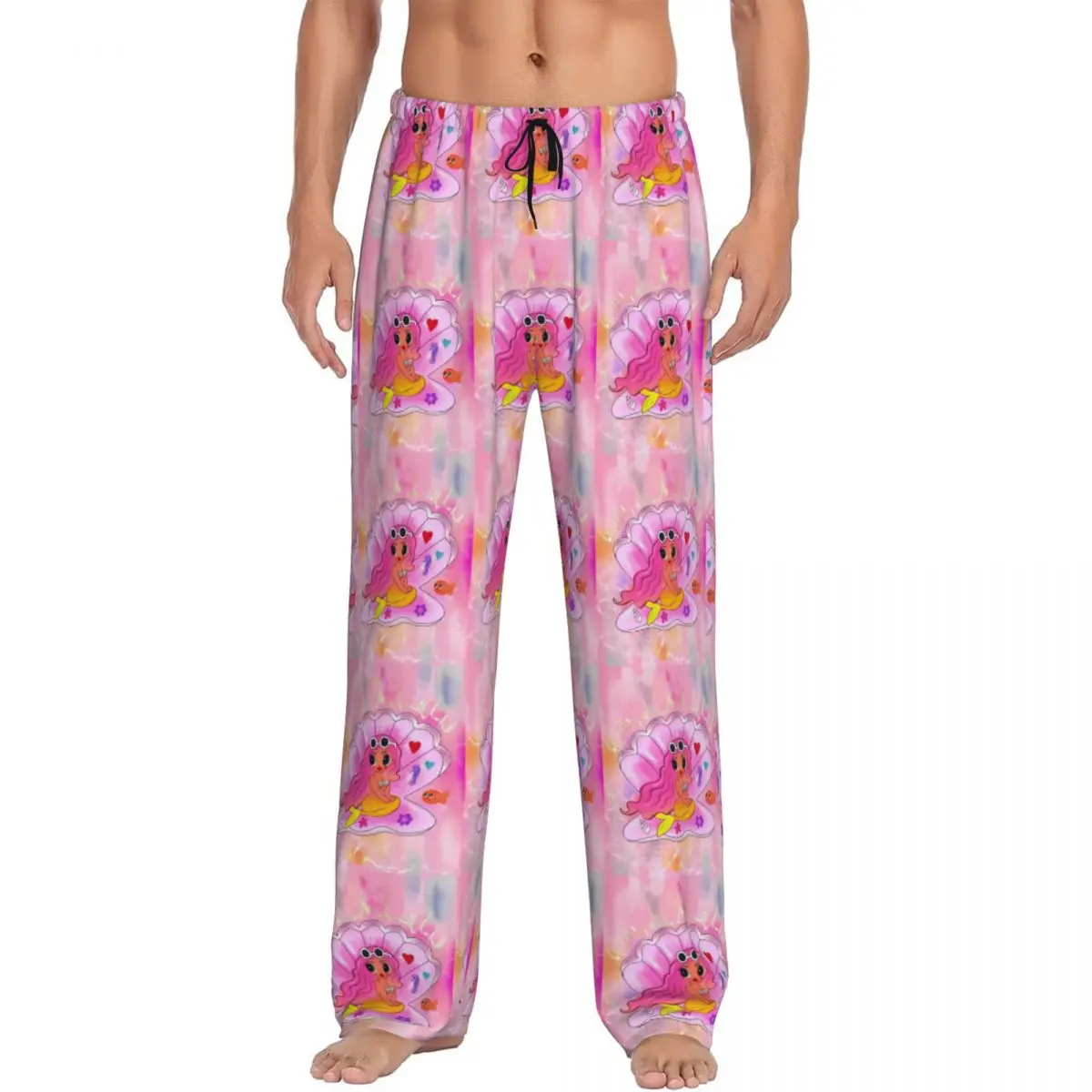 

Custom Karol G Pajama Pants Sleepwear Men's Elastic Waistband Sleep Lounge Bottoms with Pockets
