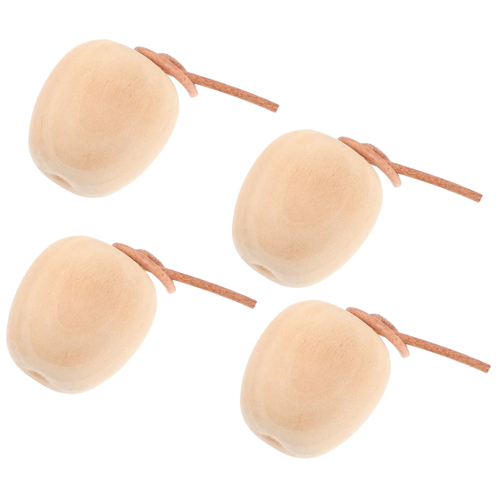 

4Pcs Unpainted Wooden Apples DIY Craft Kits for 's Art Activities Smooth Wood Fruit Blanks Educational Hand Brain