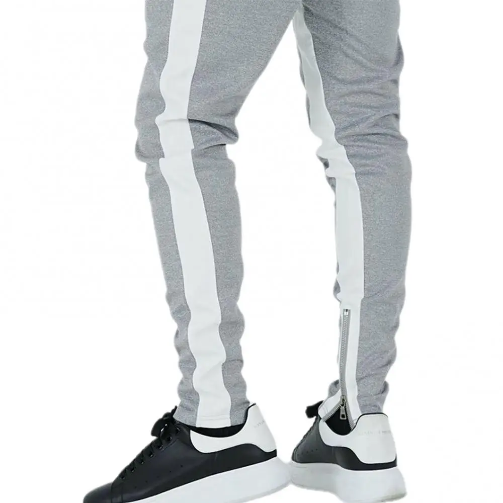 2025 Men Autumn Winter Zipper Casual Sports Running Tight Trousers Men's Pants With Zipper Legs Casual Sports Running Pants
