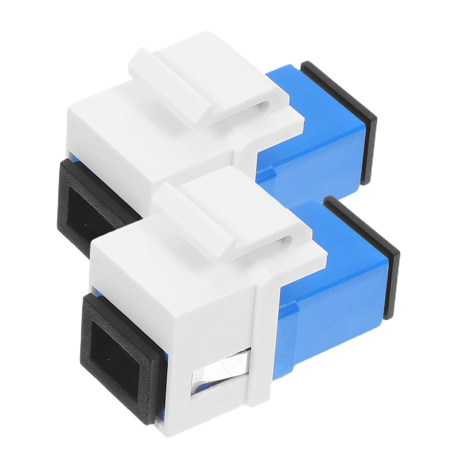 

2pcs Fiber Optic Module Adapter Connector Coupler Optical Transceiver Highspeed Transmission Precision Design Durable