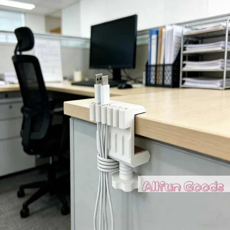 [TG835]3D Printed Pla Eco-Friendly Material Desktop Data Cable Clip, Desktop Traceless Cable Management And Organization Tool