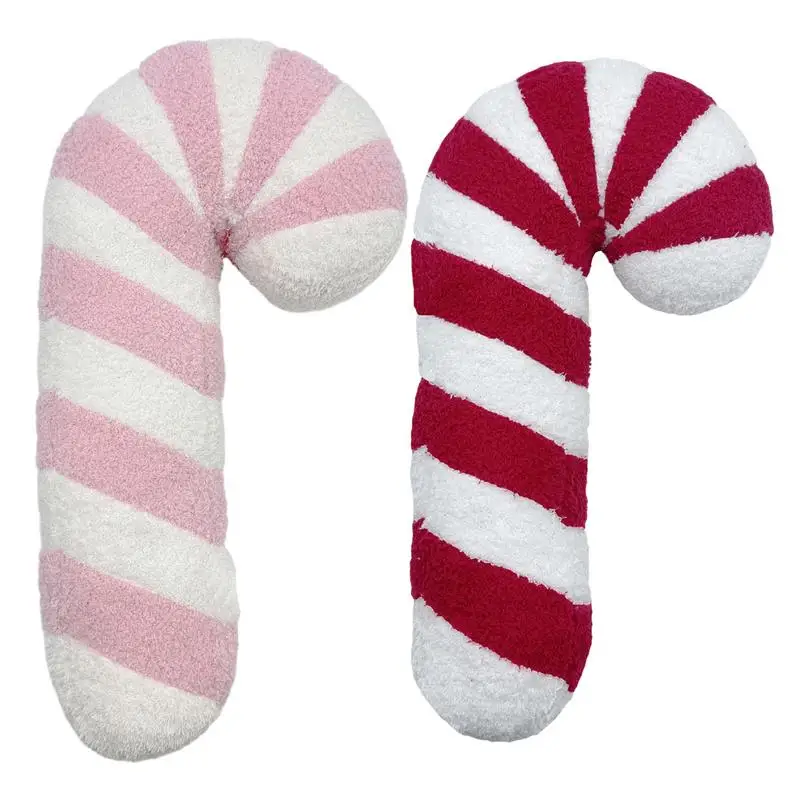 Christmas Candy Cane Stuffed Toy Soft Candy Cane Plushies Throw Pillow Doll Cute Sofa Cushion Christmas Decoration Navidad 2025