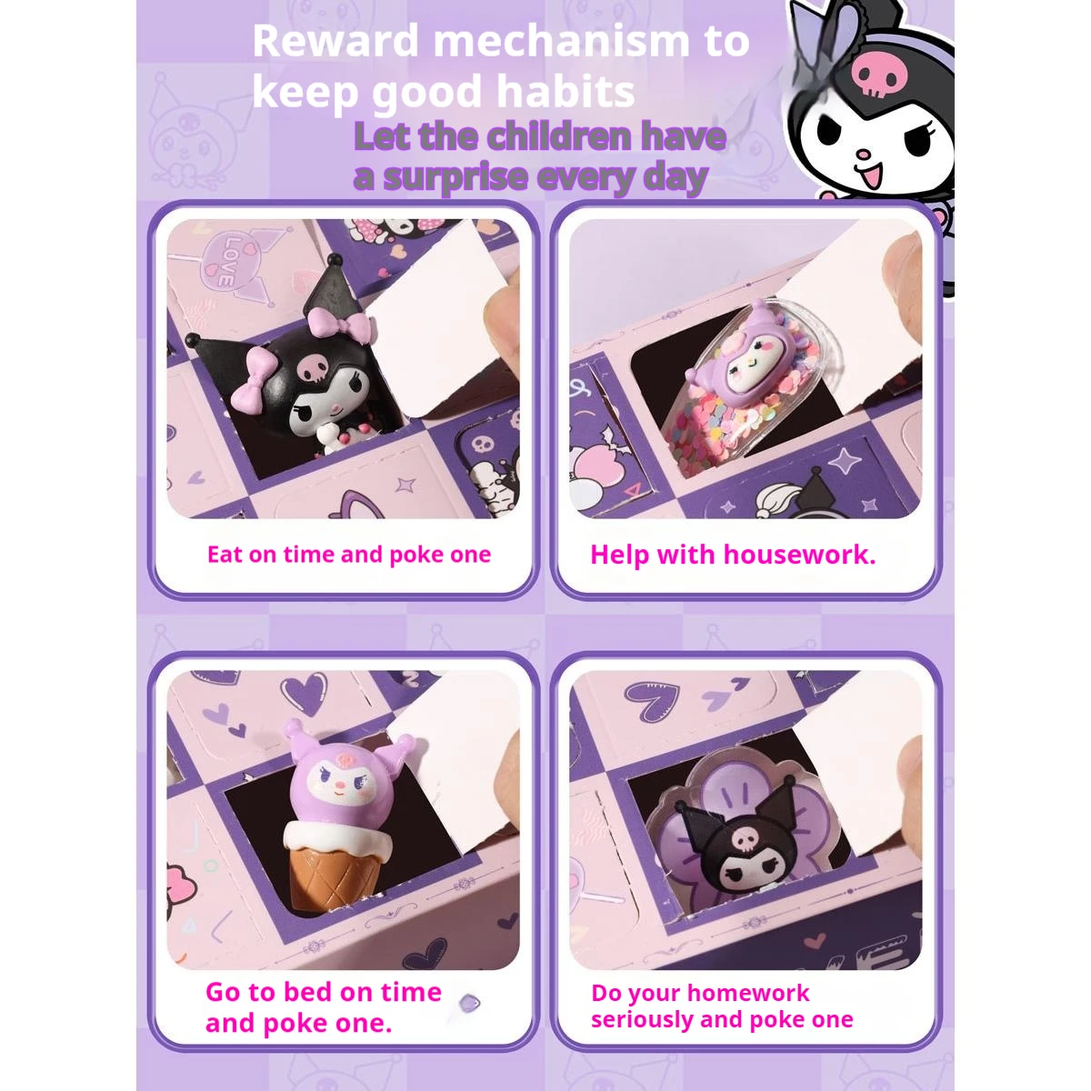 12/24pcs Kuromi Capibala Cave Toy Girl Deluxe Edition Reward Blind Box Surprise Birthday Gift Doll Bracelet Hairclip Headband