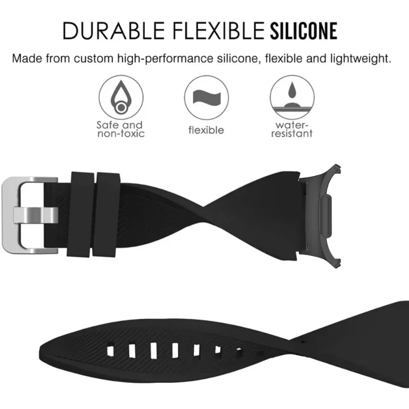 حزام سيليكون رياضي لساعة سامسونج جالاكسي 8 الترا 47 ملم مخطط ناعم قابل للتنفس سوار جالاكسي ساعة 7 الترا 47 ملم ملحق