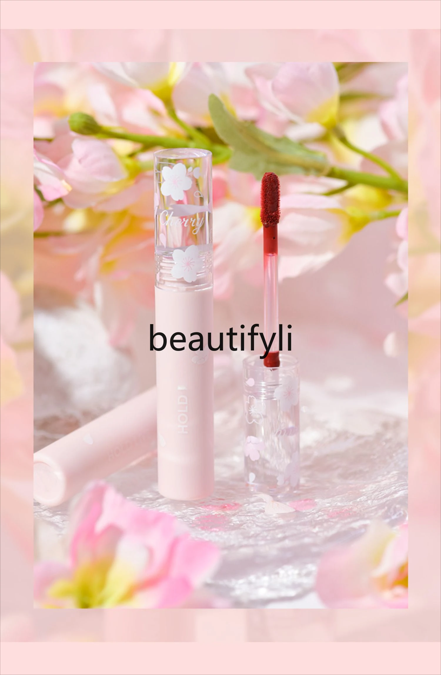 Sakura velvet mist cherry blossom lip glaze, marshmallow powder mist lip cream matte white lipstick