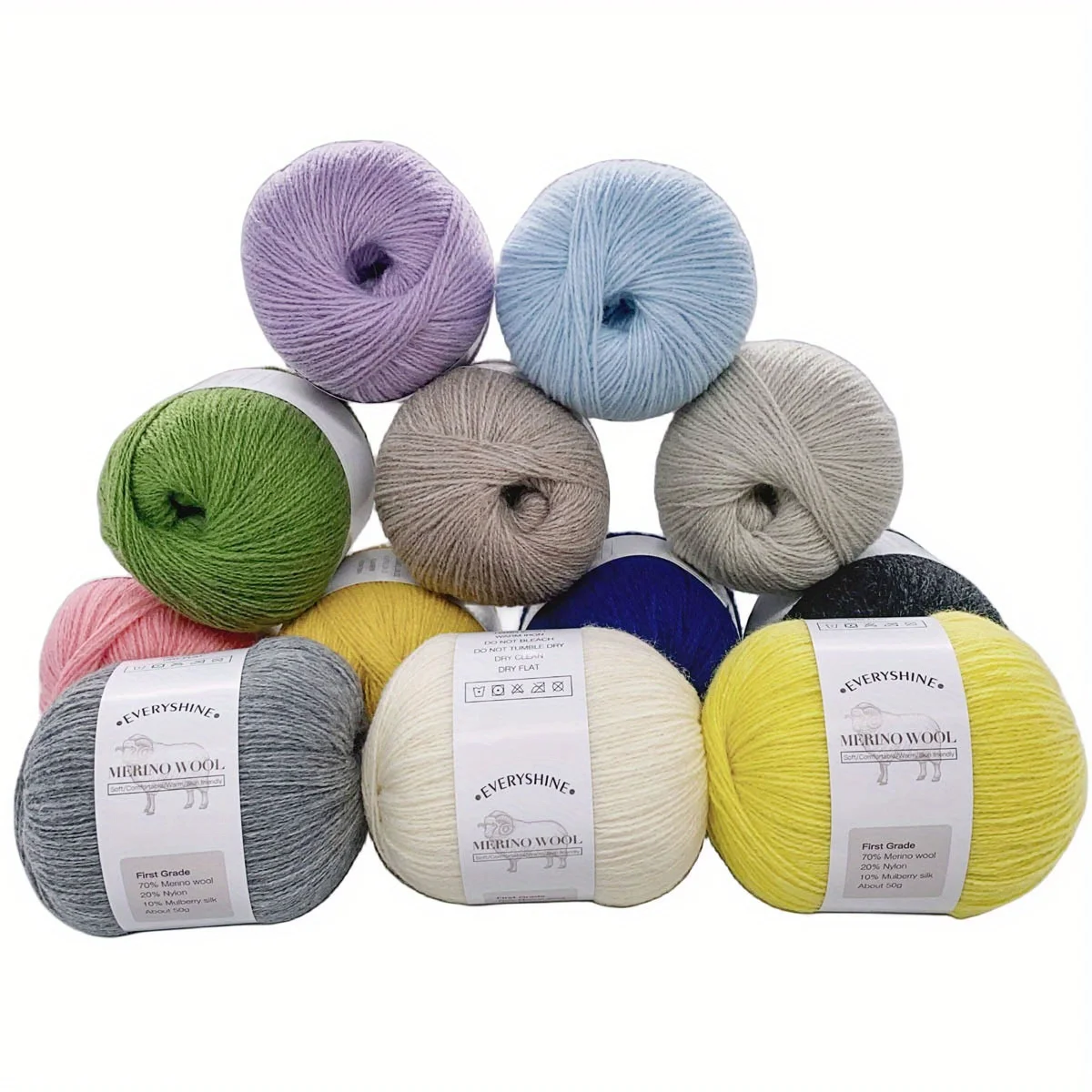 6 Stück Merinowollgarn zum Stricken und Häkeln, Basteln, Häkeln, handgestrickt, Schal, Strickjacke, warmes, weiches Wollgarn, 1,76 Unzen/Stück
