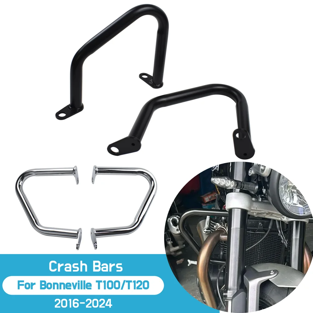 

For Triumph Bonneville T100 T120 2016-2024 Crash Bars Engine Guard Frame Sliders Bumper Falling Protector Motorcycle Accessories